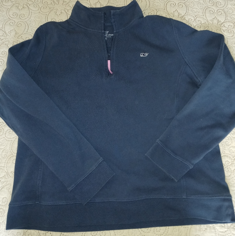 Vineyard Vines Navy Zipup Pullover Size M